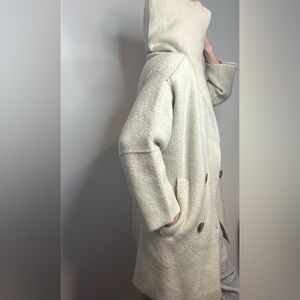 Zara Beige Knit Poncho-style Sweater US S